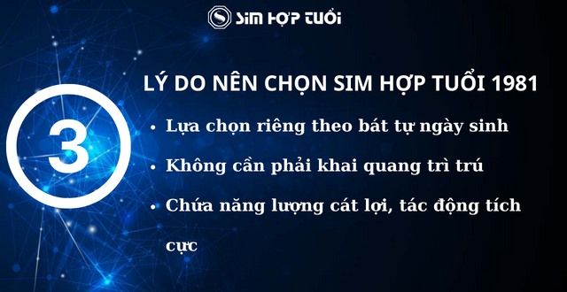 lý do nên chọn sim hợp tuổi 1981
