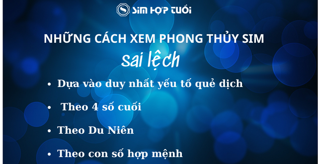 xem phong thủy sim sai lệch