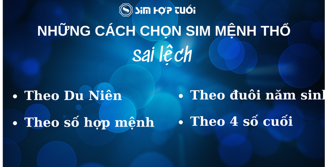 cách chọn sim hợp mệnh thổ sai